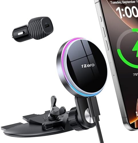 1Zero CD Slot MagSafe Car Charger Mount, 7.5W