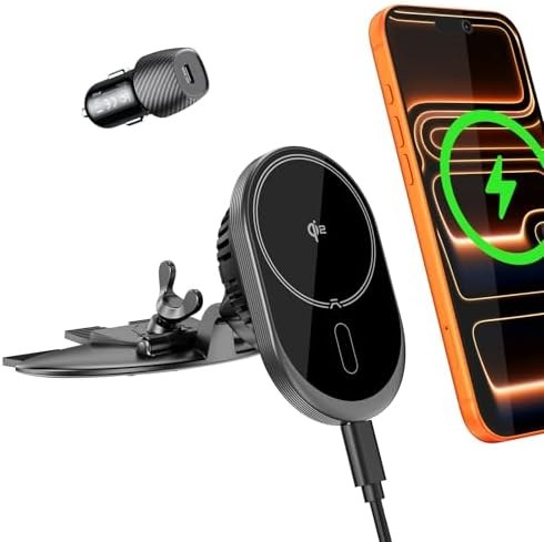 1Zero CD Slot MagSafe Car Charger Mount, Qi2 15W