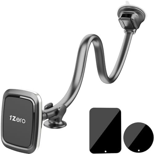 1Zero Magnetic Gooseneck Phone Mount, 14-Inch Arm, Magnetic, metal plate